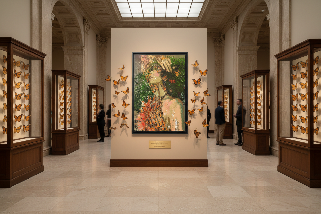 Green Goddess Canvas - Carnegie Museum Butterfly Display