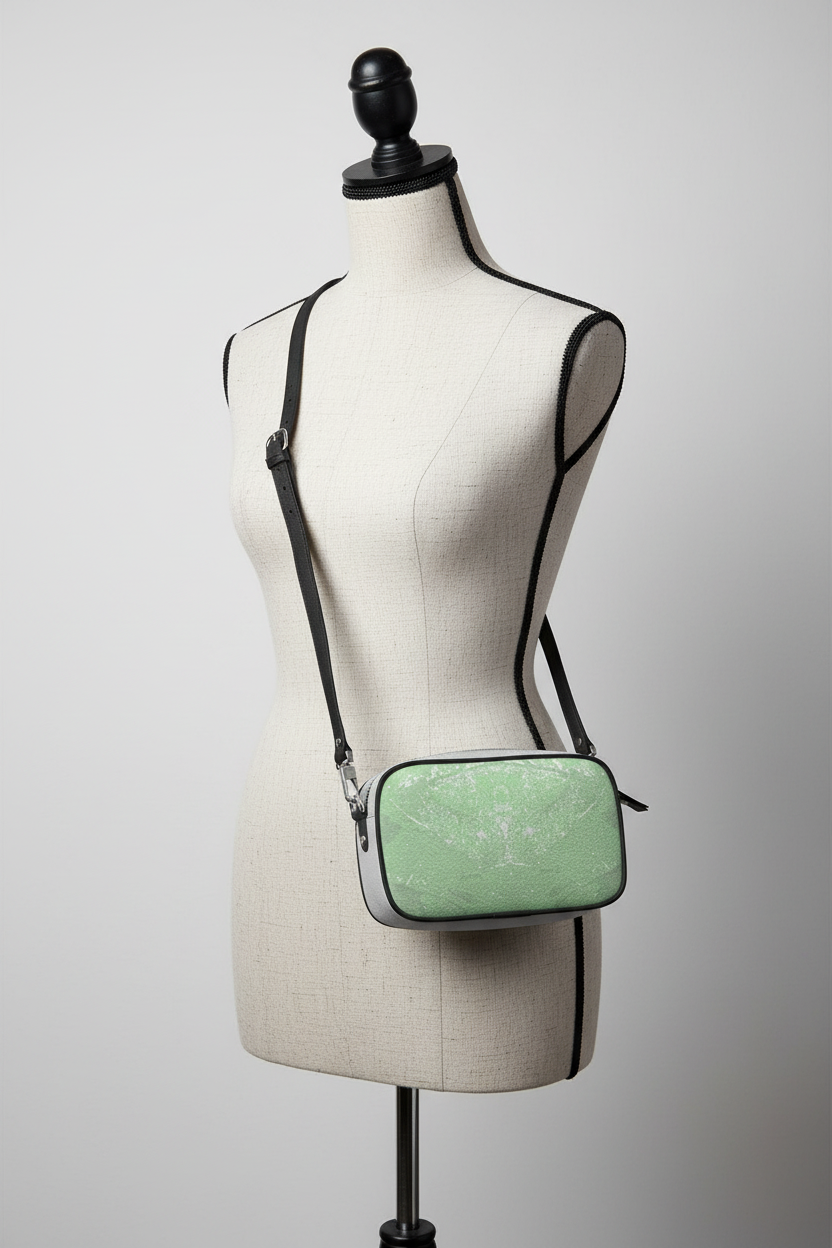 Green Leaf Camera Bag Mannequin Mockup