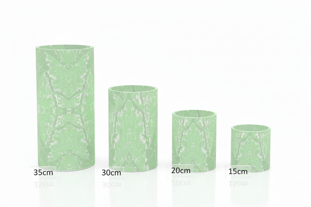 Green Leaf Glass Vase