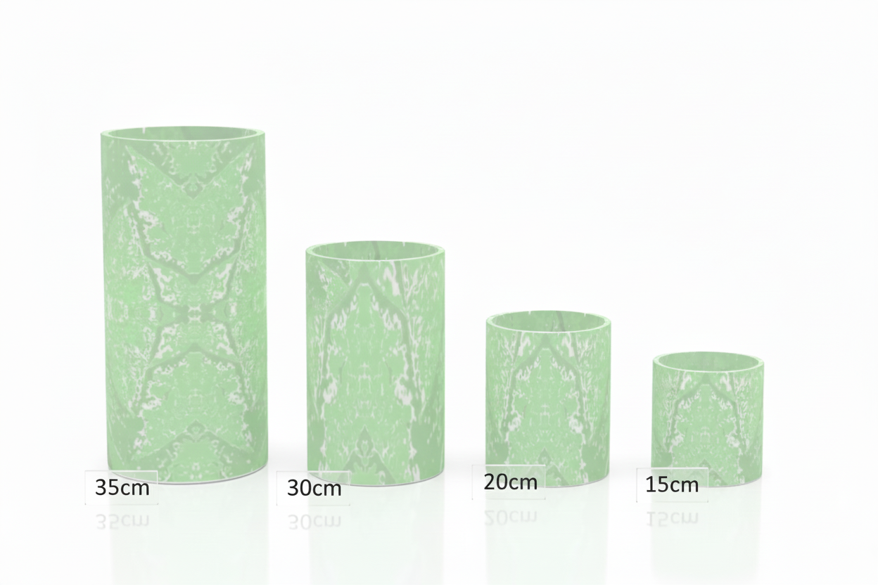 Green Leaf Glass Vase