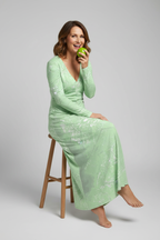 Green Leaf Ladies Cardigan LONG Studio Mockup