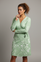 Green Leaf Wrap Dress