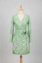 Green Leaf Wrap Dress