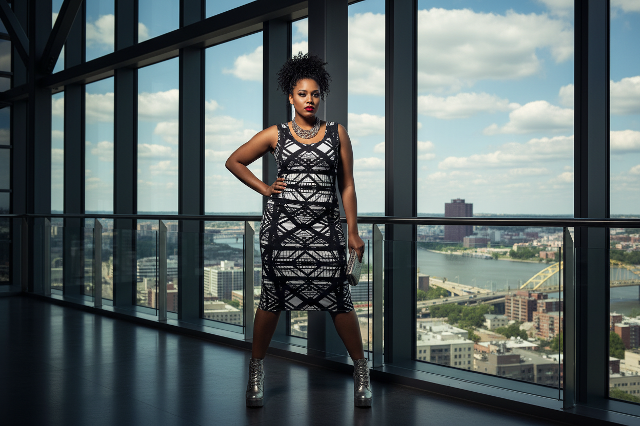 Hot Metal Bodycon Dress
