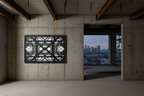 Hot Metal Canvas in Brutalist Building Under Construction