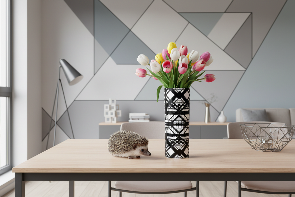 Hot Metal Glass Vase