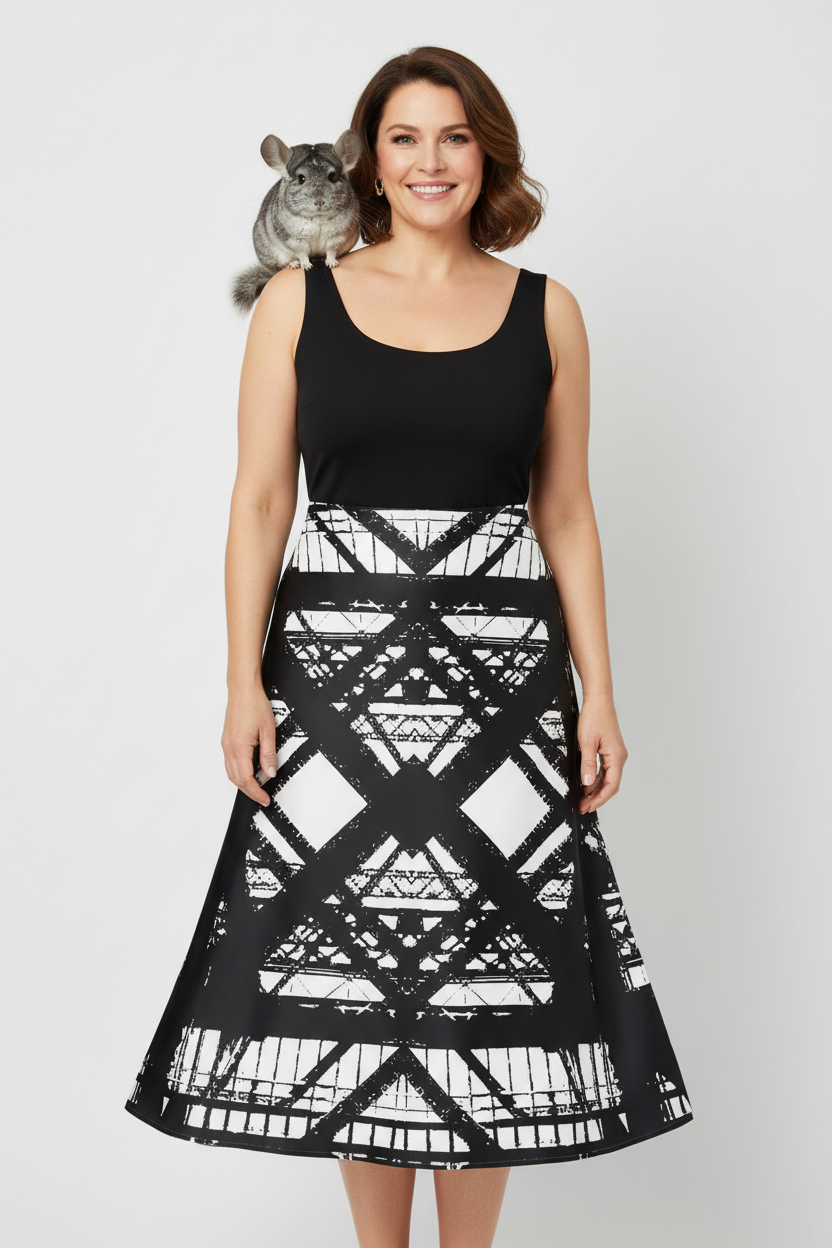 Hot Metal Midi Skirt – Studio with Chinchilla