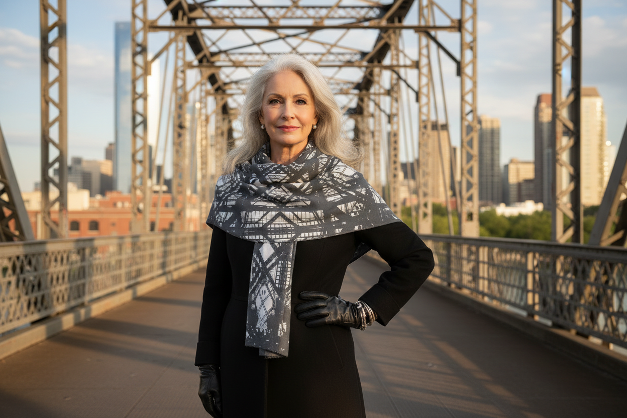 Hot Metal Scarf Wrap or Shawl