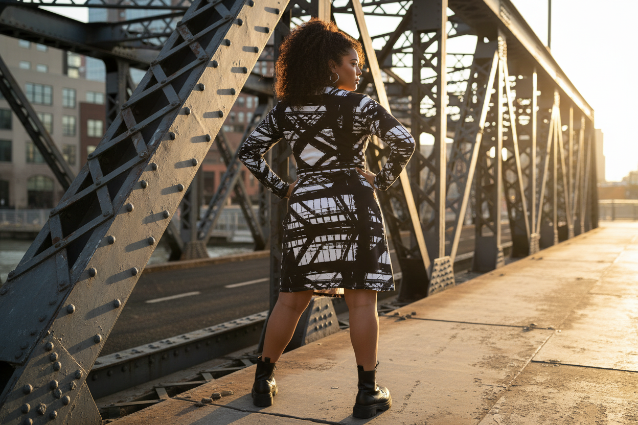 Hot Metal Wrap Dress