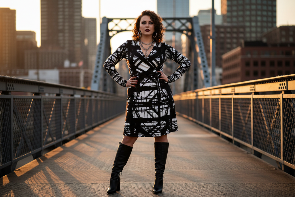 Hot Metal Wrap Dress
