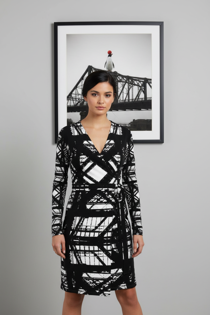 Hot Metal Wrap Dress