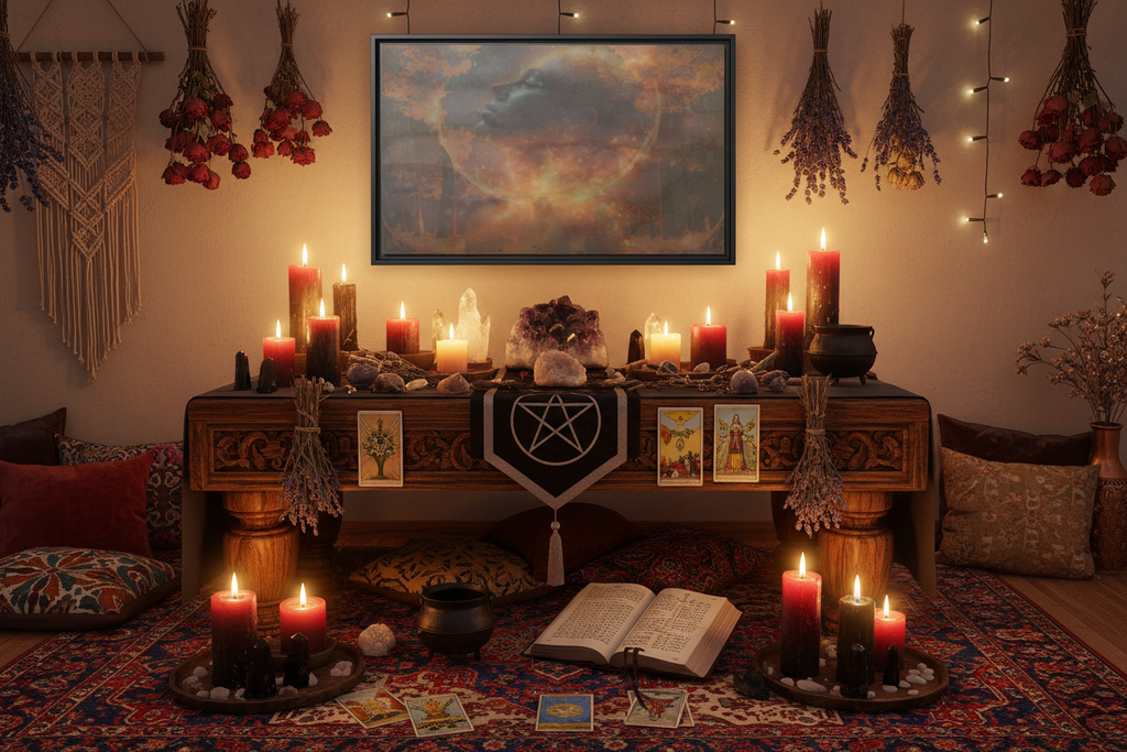 If You Burn Us We Will Rise Again – Wiccan Altar Boho Apartment