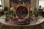 Mad Blossom Bone China Plates mockup