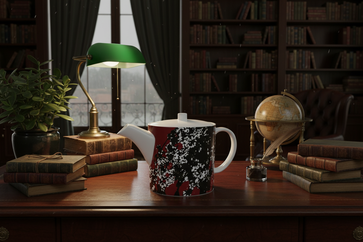 Mad Blossom Bone China Teapot mockup