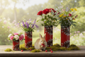 Mad Blossom Glass Vases Lifestyle with Bunny