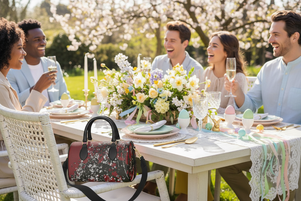 Mad Blossom Mini Denbigh Duffle bag lifestyle mockup