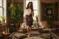 Mad Blossom Pencil Skirt lifestyle mockup