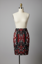 Mad Blossom Pencil Skirt Mannequin Mockup