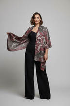 Mad Blossom Scarf Studio Mockup - Full Figured Hispanic Model