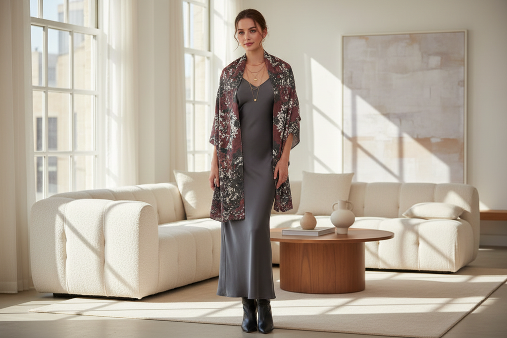 Mad Blossom Scarf Wrap or Shawl