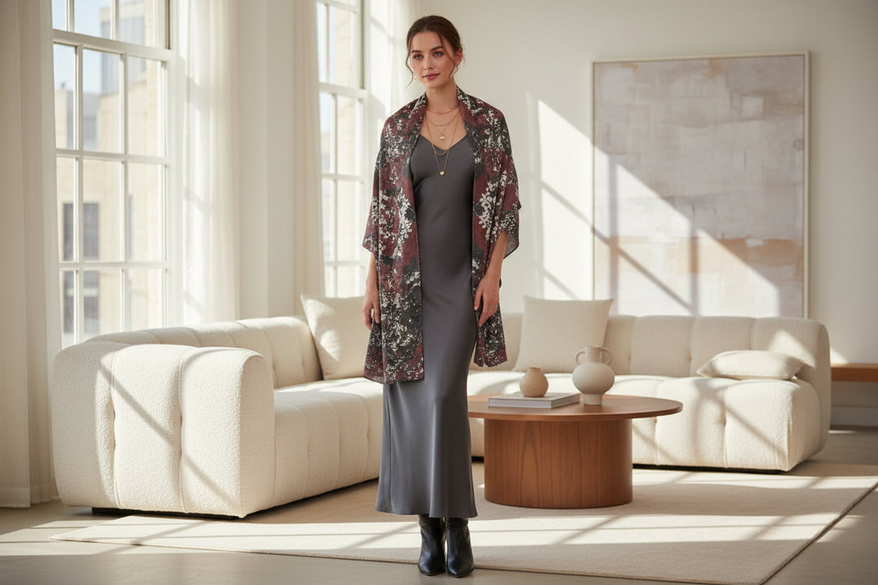 Mad Blossom Scarf Wrap or Shawl
