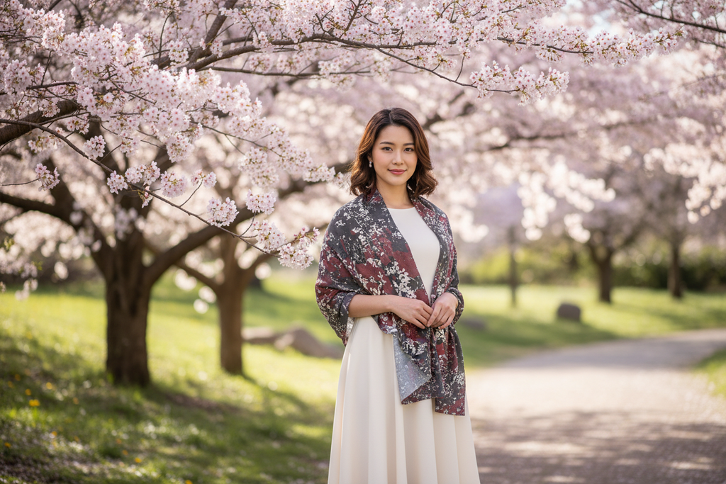 Mad Blossom Scarf Wrap or Shawl