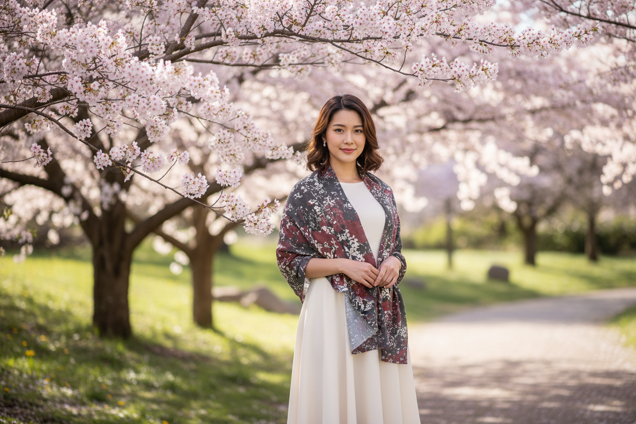 Mad Blossom Scarf Wrap or Shawl