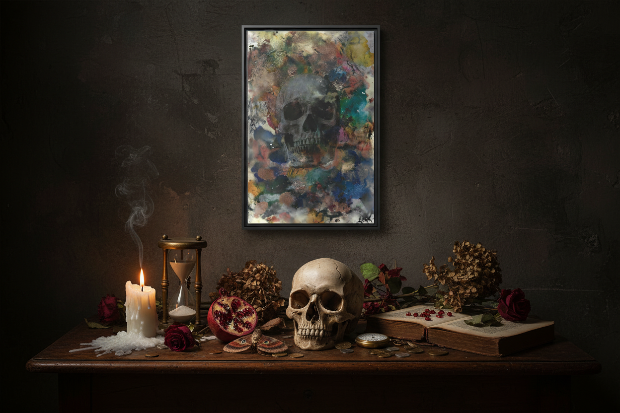 Memento Mori Canvas - Vanitas Still Life