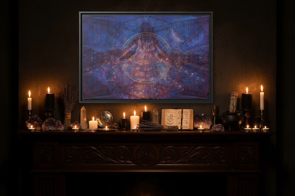 Midnight Sun Matte Canvas – Wiccan Altar Mantle