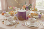 Neon Shade Bone China Teapot whimsical high tea closeup