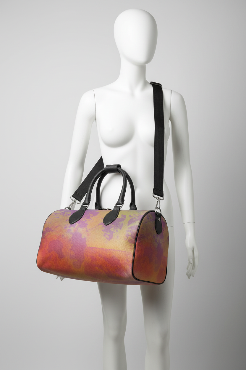 Neon Shade duffle bag on mannequin