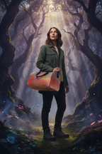 Neon Shade duffle bag woodland scene