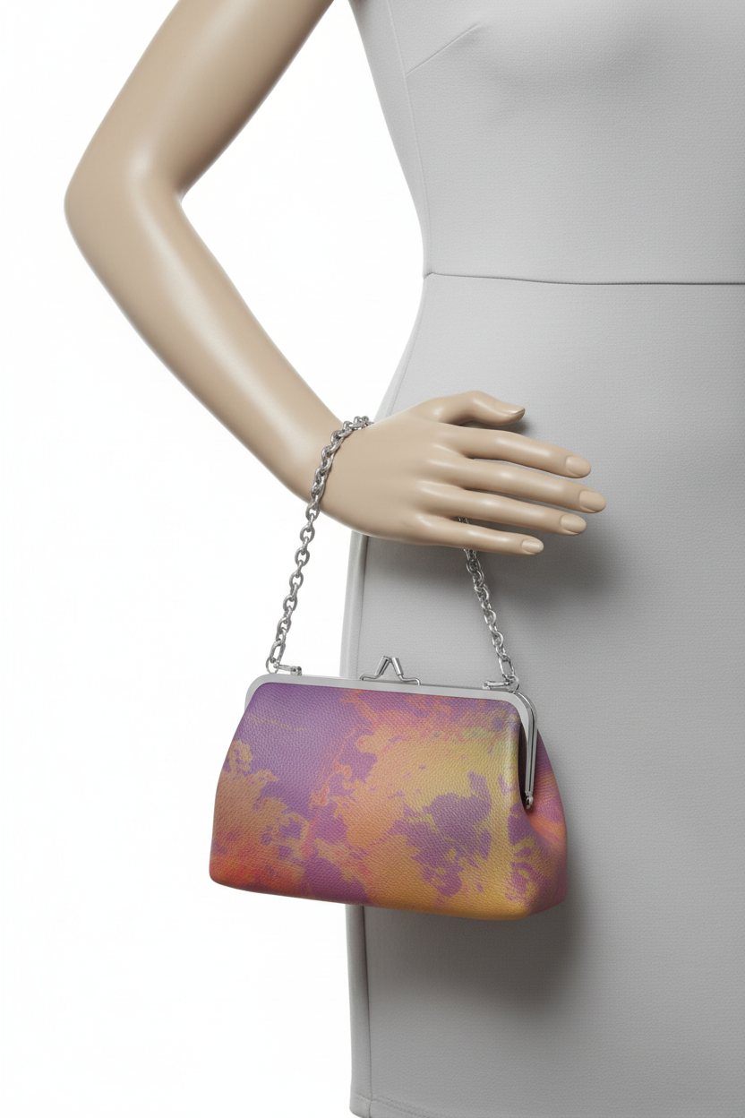 Neon Shade Flat Frame bag on mannequin