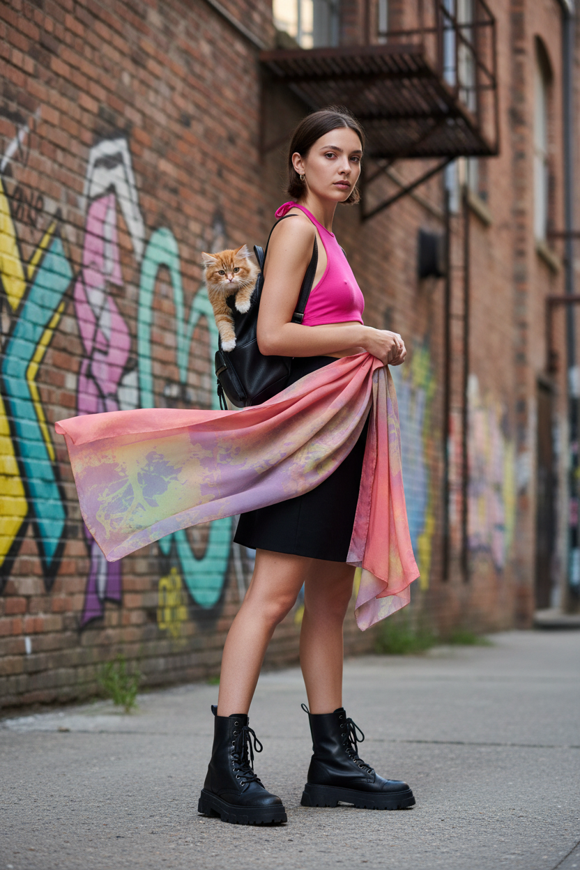 Neon Shade Scarf Wrap or Shawl