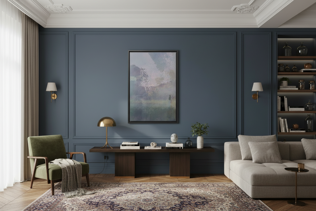 Nocturne Canvas - Dusky Blue Walls