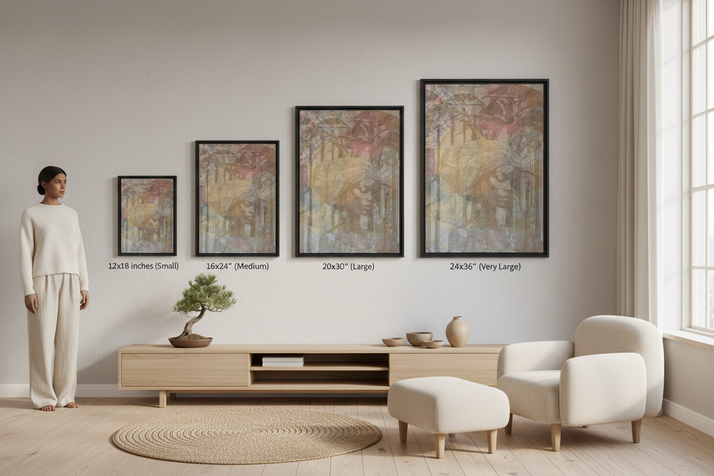 Prayer Walk Canvas - 4 Sizes in Japandi Apartment