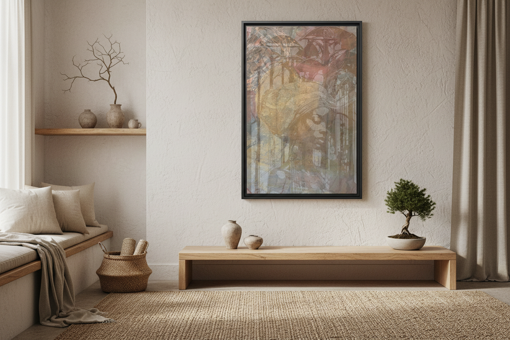 Prayer Walk Canvas - Japandi Apartment with Natural Textures