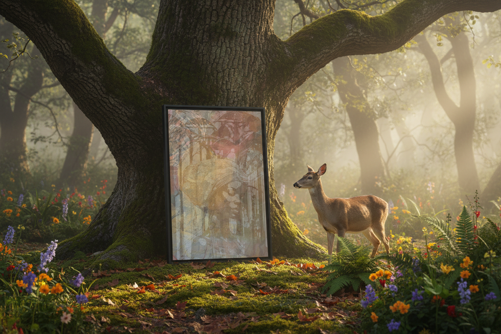 Prayer Walk Canvas - Woodland Setting with Deer