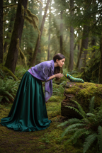 Purple Leaf Scarf Wrap in Olympic National Forest