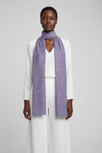 Purple Leaf Scarf Wrap or Shawl