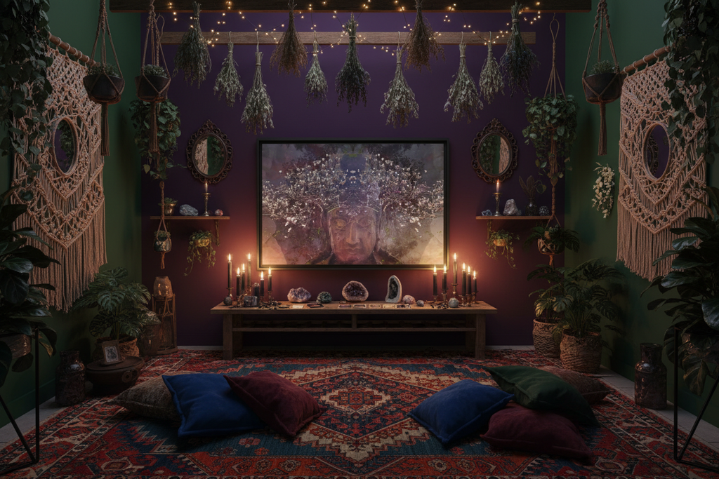 Quan Yin in Magnolia - Witchy Boho Apartment