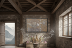 Quan Yin Metallic Canvas – Mountain Temple
