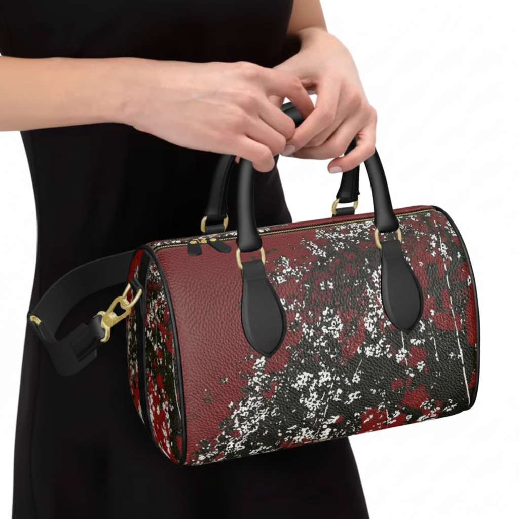 Red Mini Denbigh Duffle with Model