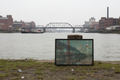 Urban River Rust Canvas - Propped on Riverbank