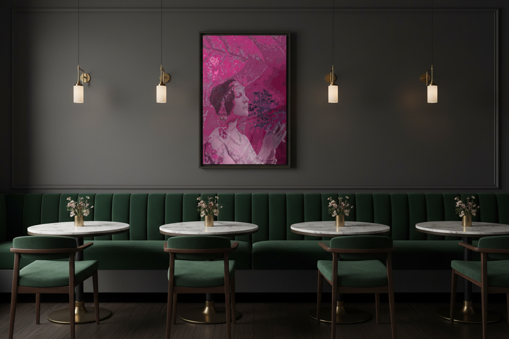 Vibrant Memory Canvas in Upscale Restaurant