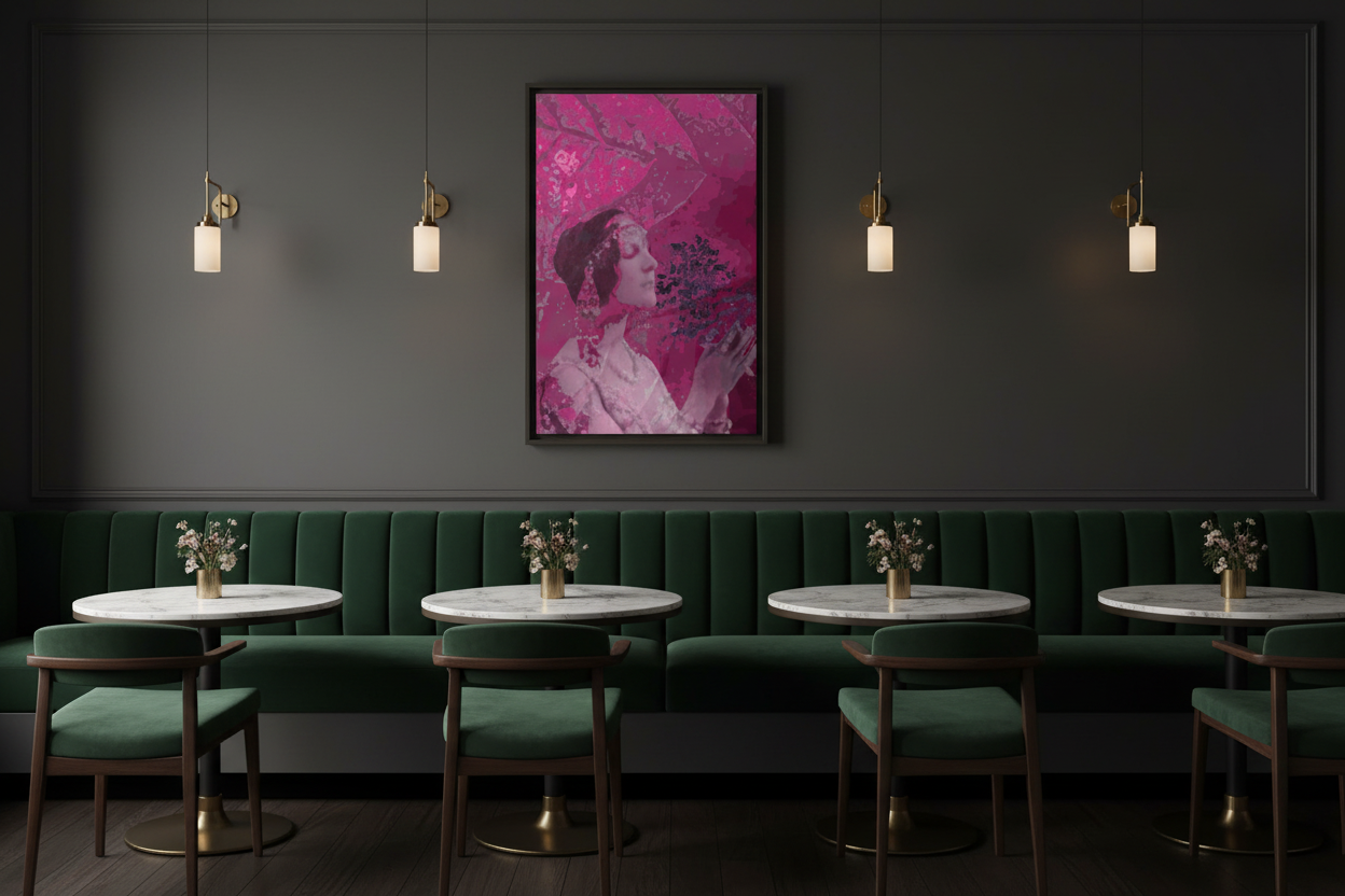 Vibrant Memory Canvas in Upscale Restaurant