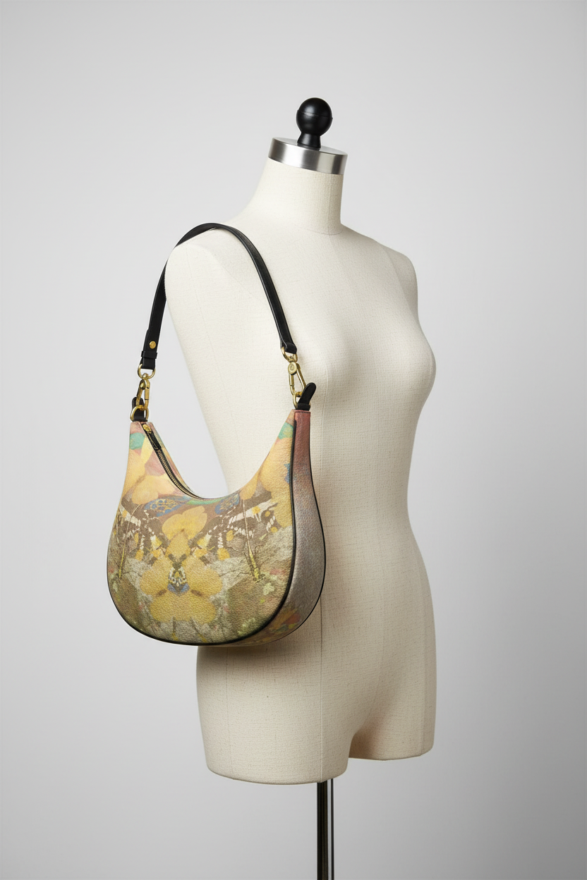 Wonderland Curve Hobo Bag Traditional Shoulder Style Mannequin Mockup