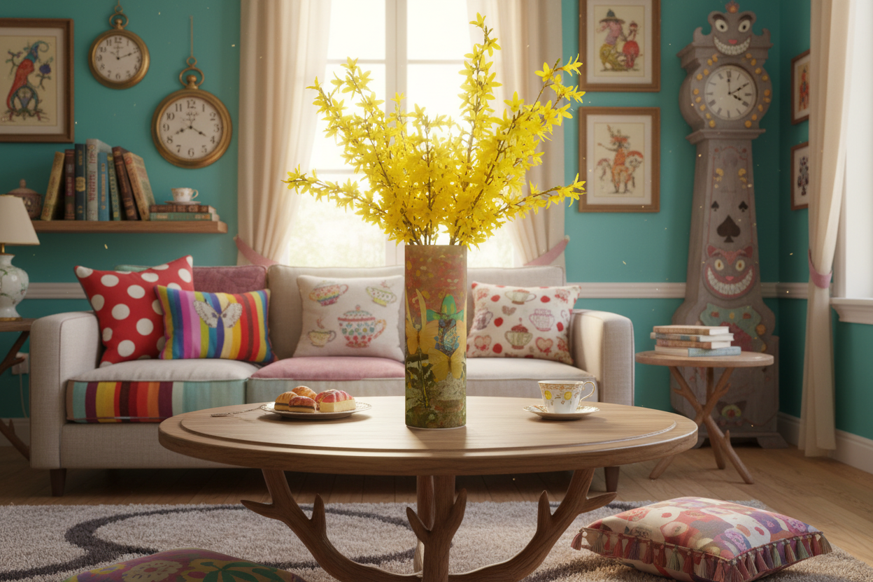 Wonderland Glass Vase lifestyle mockup