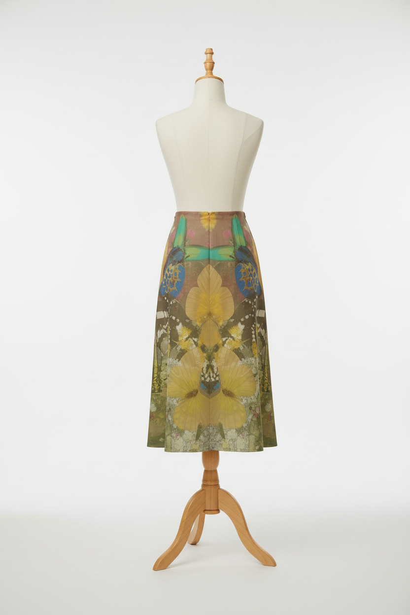 Wonderland Midi Skirt back view on mannequin - corrected