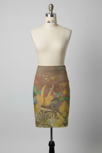 Wonderland Pencil Skirt Front View Mannequin Mockup